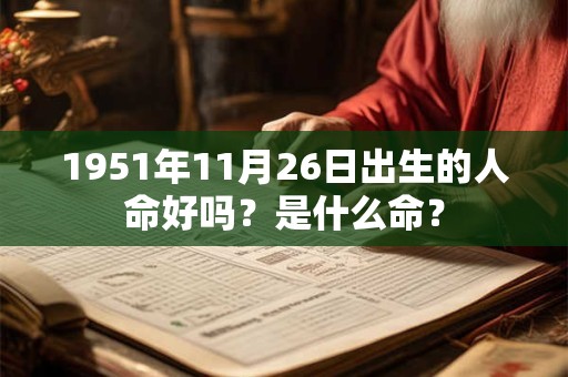 1951年11月26日出生的人命好吗？是什么命？