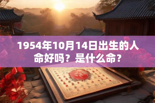 1954年10月14日出生的人命好吗？是什么命？