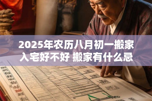 2025年农历八月初一搬家入宅好不好 搬家有什么忌讳