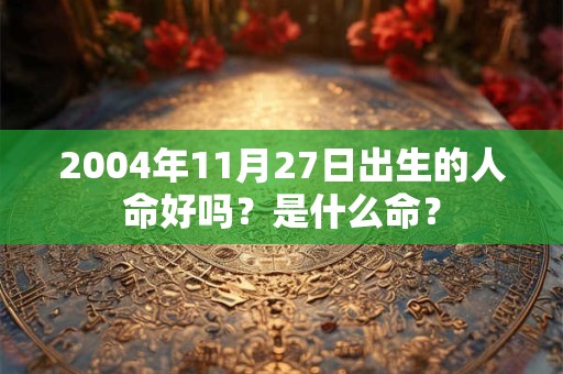 2004年11月27日出生的人命好吗？是什么命？