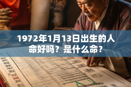 1972年1月13日出生的人命好吗？是什么命？