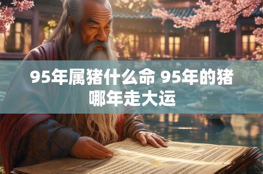 95年属猪什么命 95年的猪哪年走大运