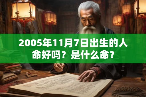 2005年11月7日出生的人命好吗？是什么命？
