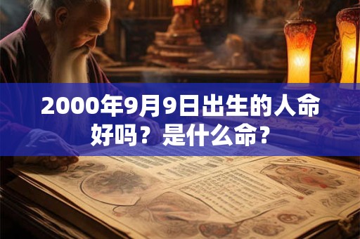 2000年9月9日出生的人命好吗？是什么命？
