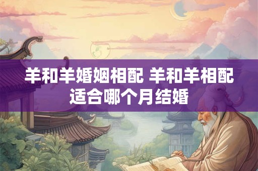 羊和羊婚姻相配 羊和羊相配适合哪个月结婚