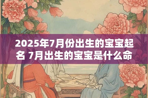 2025年7月份出生的宝宝起名 7月出生的宝宝是什么命