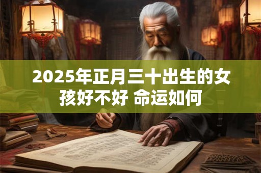 2025年正月三十出生的女孩好不好 命运如何