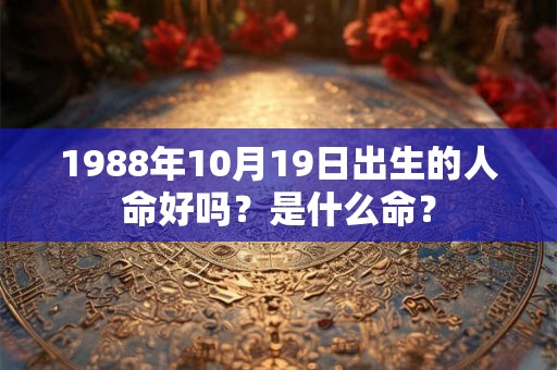 1988年10月19日出生的人命好吗？是什么命？