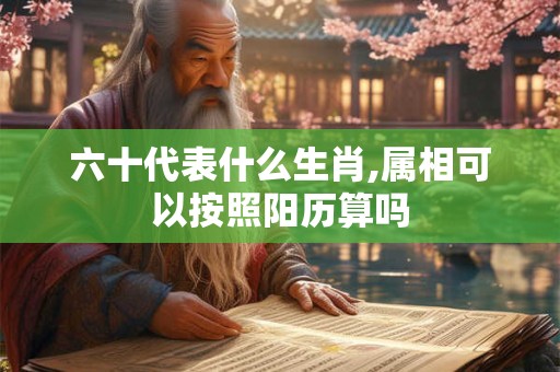 六十代表什么生肖,属相可以按照阳历算吗