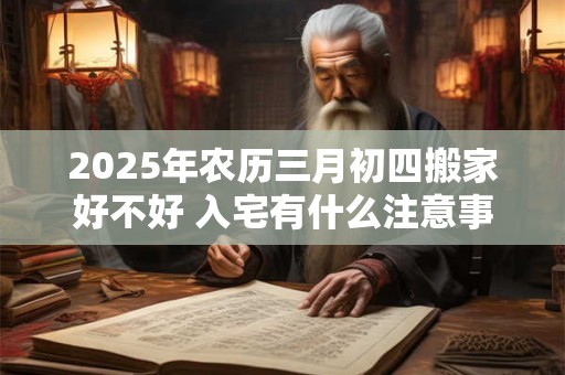 2025年农历三月初四搬家好不好 入宅有什么注意事项