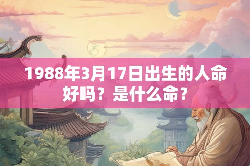 1988年3月17日出生的人命好吗？是什么命？