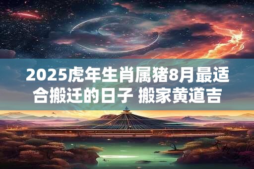 2025虎年生肖属猪8月最适合搬迁的日子 搬家黄道吉日
