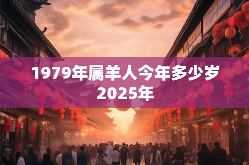 1979年属羊人今年多少岁2025年