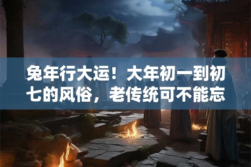兔年行大运！大年初一到初七的风俗，老传统可不能忘了！