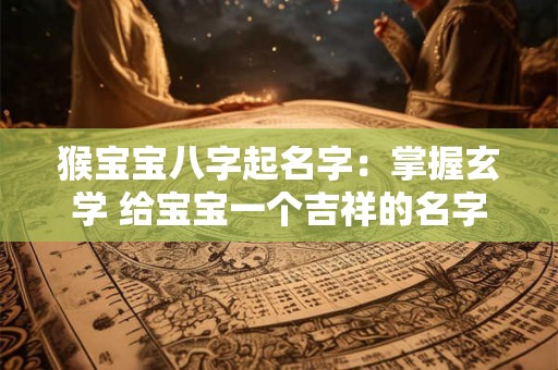 猴宝宝八字起名字:掌握玄学 给宝宝一个吉祥的名字 猴宝宝八字起名字:掌握玄学 给宝宝一个吉祥的名字