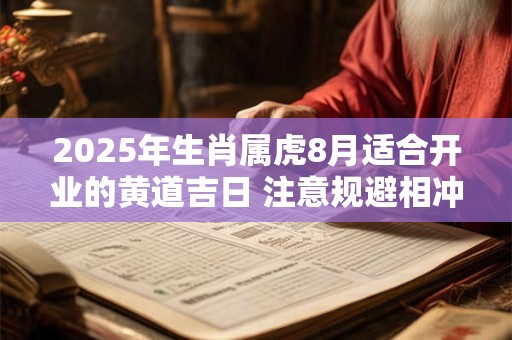 2025年生肖属虎8月适合开业的黄道吉日 注意规避相冲生肖