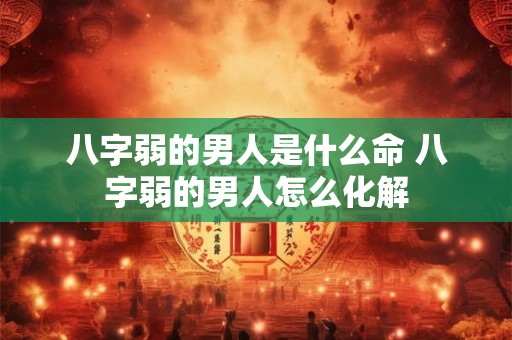 八字弱的男人是什么命 八字弱的男人怎么化解