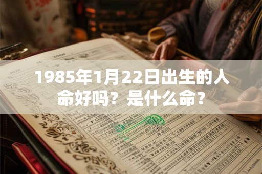 1985年1月22日出生的人命好吗？是什么命？