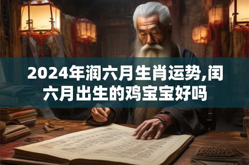 2024年润六月生肖运势,闰六月出生的鸡宝宝好吗