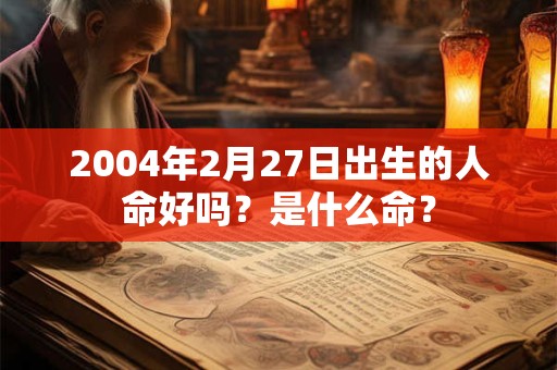 2004年2月27日出生的人命好吗？是什么命？