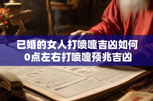 已婚的女人打喷嚏吉凶如何 0点左右打喷嚏预兆吉凶
