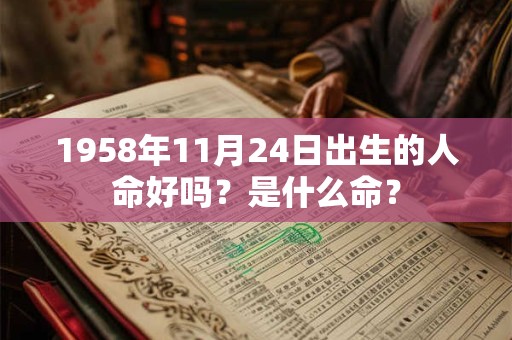 1958年11月24日出生的人命好吗？是什么命？