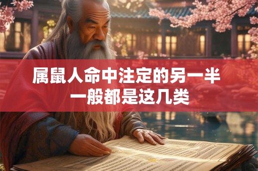 属鼠人命中注定的另一半 一般都是这几类