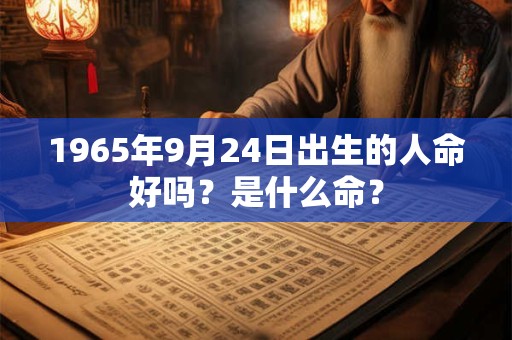 1965年9月24日出生的人命好吗？是什么命？