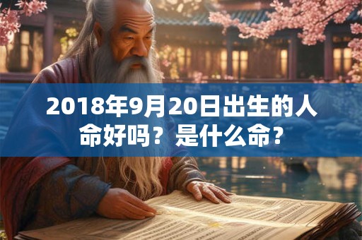 2018年9月20日出生的人命好吗？是什么命？