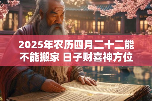 2025年农历四月二十二能不能搬家 日子财喜神方位！