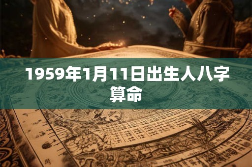 1959年1月11日出生人八字算命