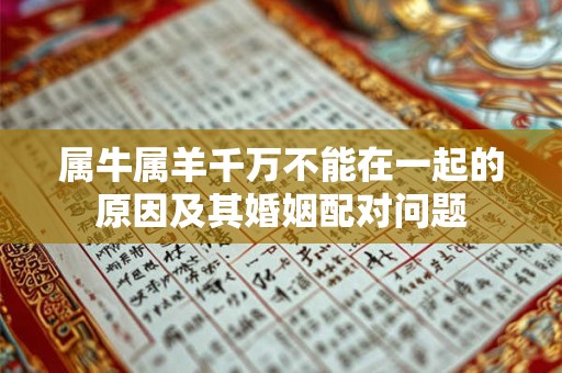 属牛属羊千万不能在一起的原因及其婚姻配对问题