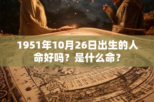 1951年10月26日出生的人命好吗？是什么命？