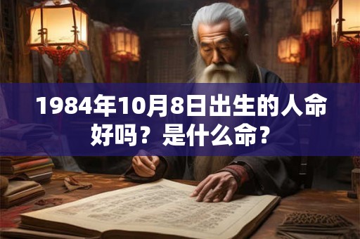 1984年10月8日出生的人命好吗？是什么命？