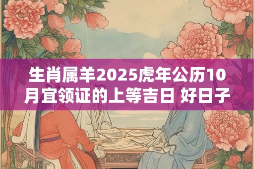 生肖属羊2025虎年公历10月宜领证的上等吉日 好日子一览表
