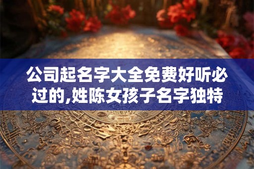 公司起名字大全免费好听必过的,姓陈女孩子名字独特的两个字