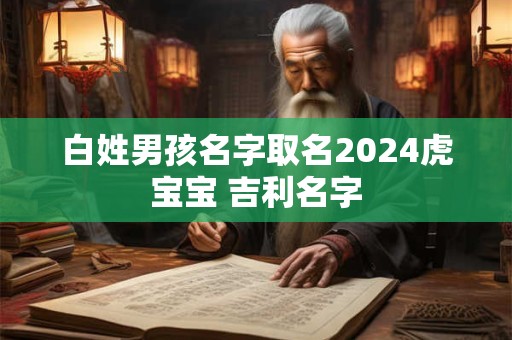 白姓男孩名字取名2024虎宝宝 吉利名字