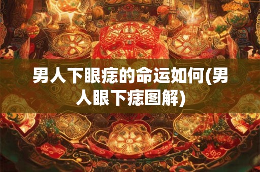 男人下眼痣的命运如何(男人眼下痣图解)