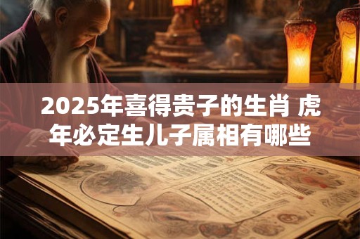 2026年喜得贵子的生肖 虎年必定生儿子属相有哪些 2026年喜得贵子的生肖 虎年必定生儿子属相有哪些