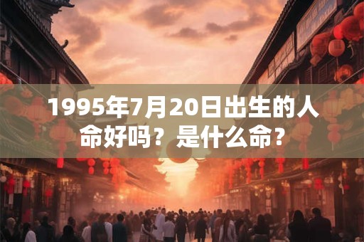 1995年7月20日出生的人命好吗？是什么命？