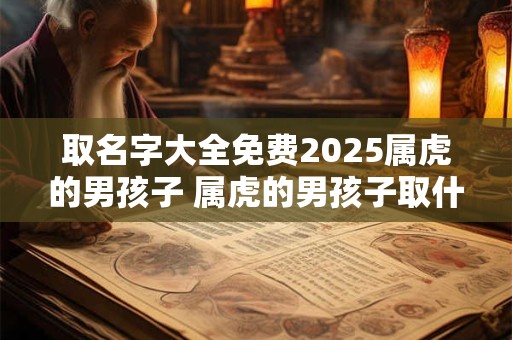 取名字大全免费2025属虎的男孩子 属虎的男孩子取什么名字好听