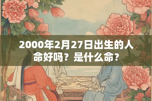 2000年2月27日出生的人命好吗？是什么命？
