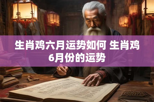 生肖鸡六月运势如何 生肖鸡6月份的运势