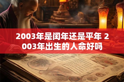 2003年是闰年还是平年 2003年出生的人命好吗