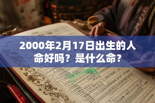 2000年2月17日出生的人命好吗？是什么命？