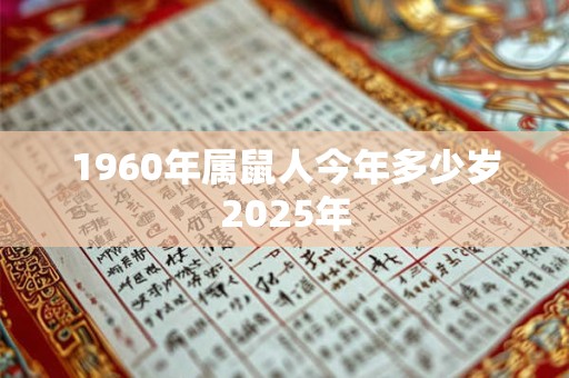 1960年属鼠人今年多少岁2025年