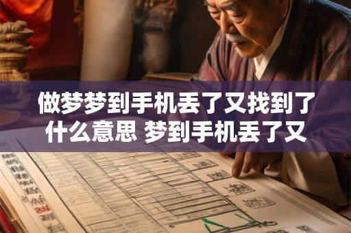 做梦梦到手机丢了又找到了什么意思 梦到手机丢了又找到了什么意思
