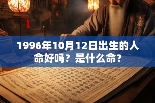 1996年10月12日出生的人命好吗？是什么命？