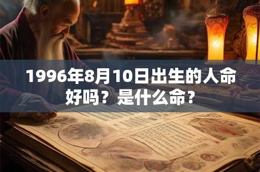 1996年8月10日出生的人命好吗？是什么命？