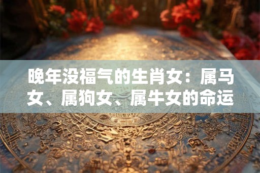 晚年没福气的生肖女：属马女、属狗女、属牛女的命运如何